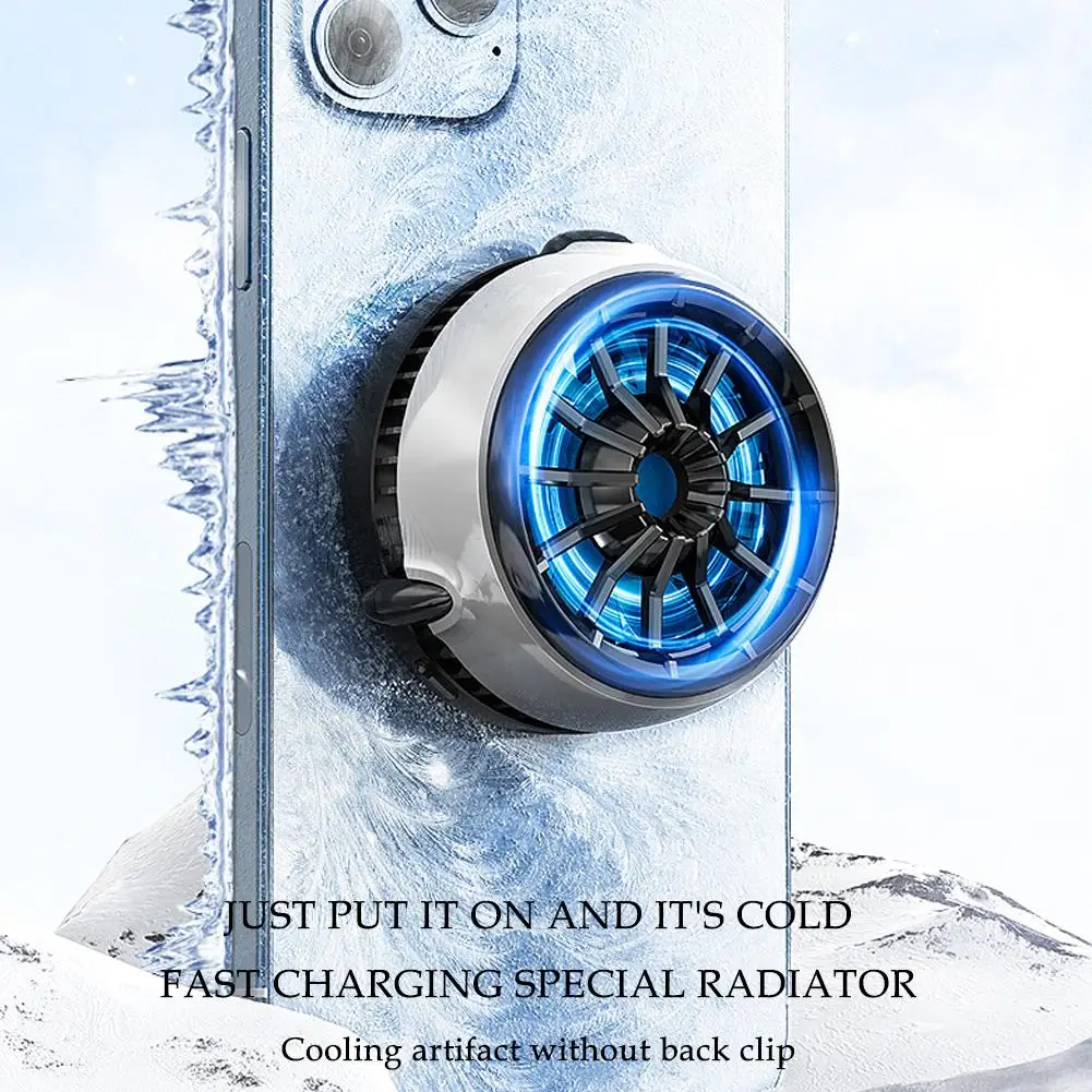 

15w Fast Charging Semiconductor Mobile Phone Cooler Radiator Charging Wireless Radiator Mini Mute Suction Phone Magnetic B5T1