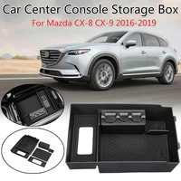 for mazda cx 8 cx 9 2016 2019 car central armrest box organizer storage box center console stowing container tray car organizer