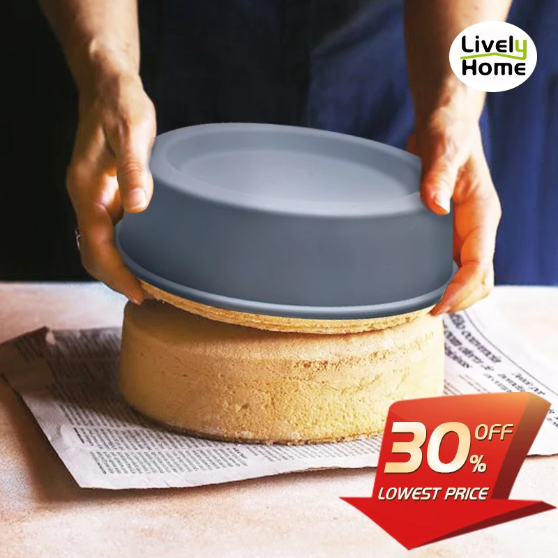

Silicone Cake Round Mold 8 inch Pastry Muffin Cake Mould Baking Forms Bake Pan Holder Reusable Kitchen Baking Accessories