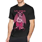 Футболка BAPHOMET с изображением кота, влюбленного, Люцифера, козы, демона, сатаны, хлопковая футболка с коротким рукавом, футболка с принтом, модные топы с рисунком 5XL, 6XL
