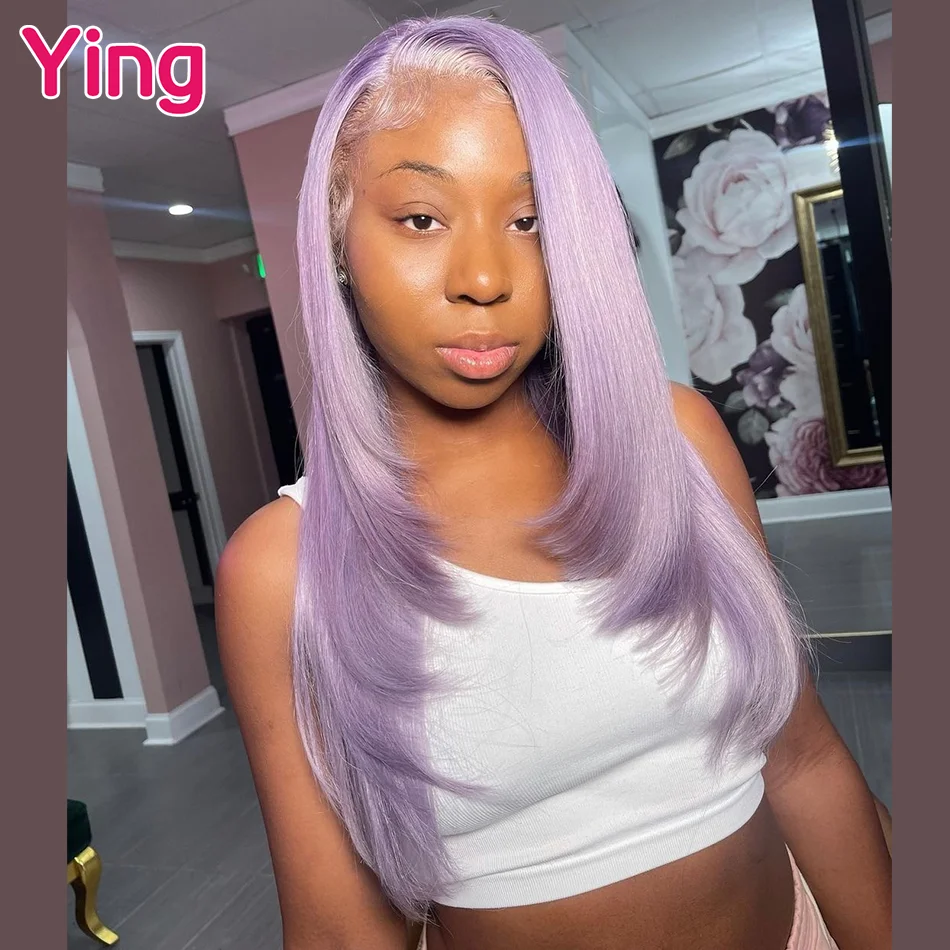 Light Purple Colored 13X6 Lace Frontal Wig Human Hair Wig 613 Blonde Bone Straigtht Brazilian Remy 180% 13X4 Lace Front Wigs