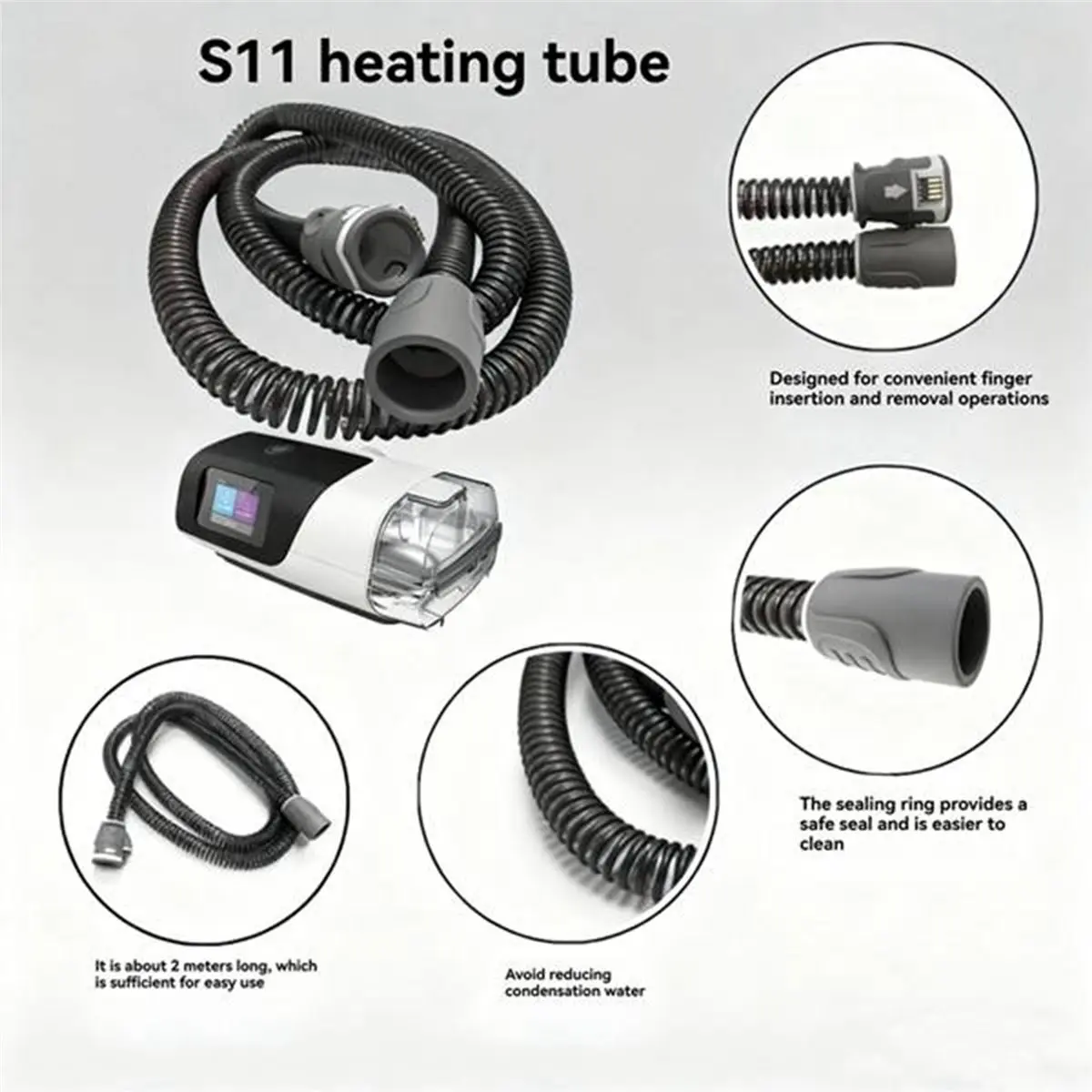 обновление. Улучшенная версия 3X: Воздушный шланг Climate Line для Resmed AirSense 11, сменный аксессуар для CPAP, шланг длиной 6,5 футов (art.: 3920dc2ec68b2) - 3920dc2ec68b2