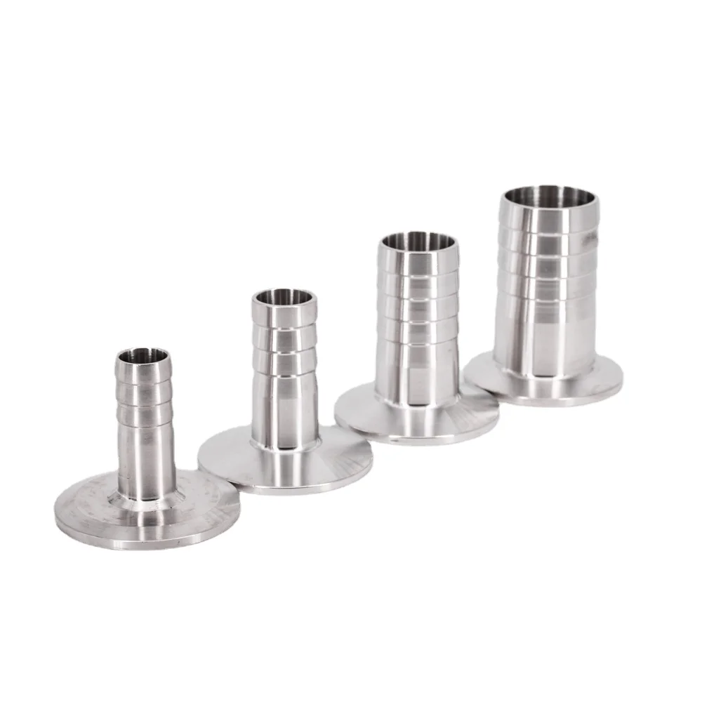 6 8 10 12 14 16 19 25 32 38 45 51Mm Tubo Flessibile X 0.5 "1" 1.5 "2" Tri Clamp Sus 304 Acciaio Inossidabile 316L Raccordo Sanitario Homebrew