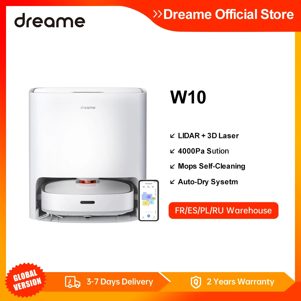 Dreame Bot W10 Самоочищающийся робот-пылесос электрическая швабра с автоматической