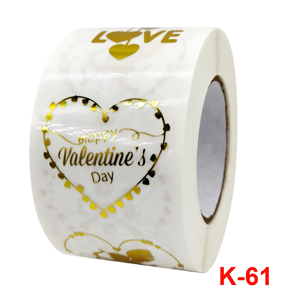 

Sticker roll transparent dragon bronzing heart-shaped transparent sticker love thank you gift decorative sticker