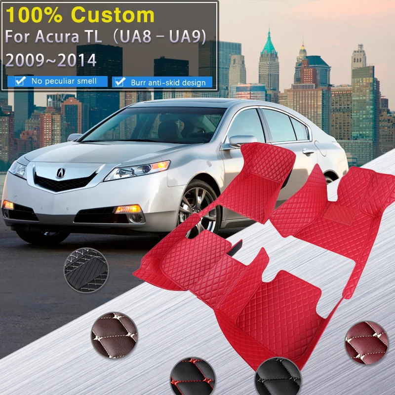 

Car Mats For Acura TL UA8 UA9 MK4 2009~2014 Waterproof Pad Full Set Durable Rug Carpet Luxury Leather Floor Mat Car Accessories