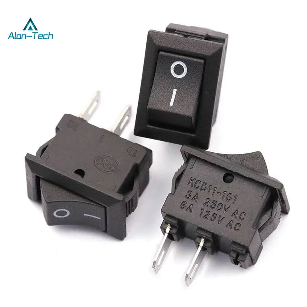 

5/10 шт. кнопочный переключатель 10x15 мм SPST 2Pin 3A 250V KCD11 кнопочный переключатель вкл/выкл 10 мм * 15 мм черный красный и белый