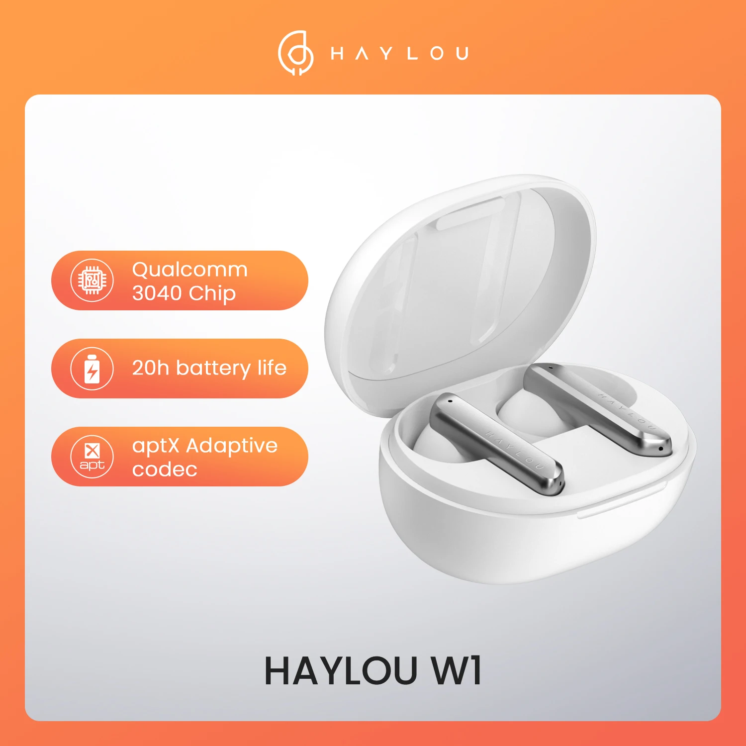 

Haylou W1 QCC 3040 Bluetooth 5.2 Earphones,Apt-X/AAC Moving iron + Moving coil Sound Wireless Earphones