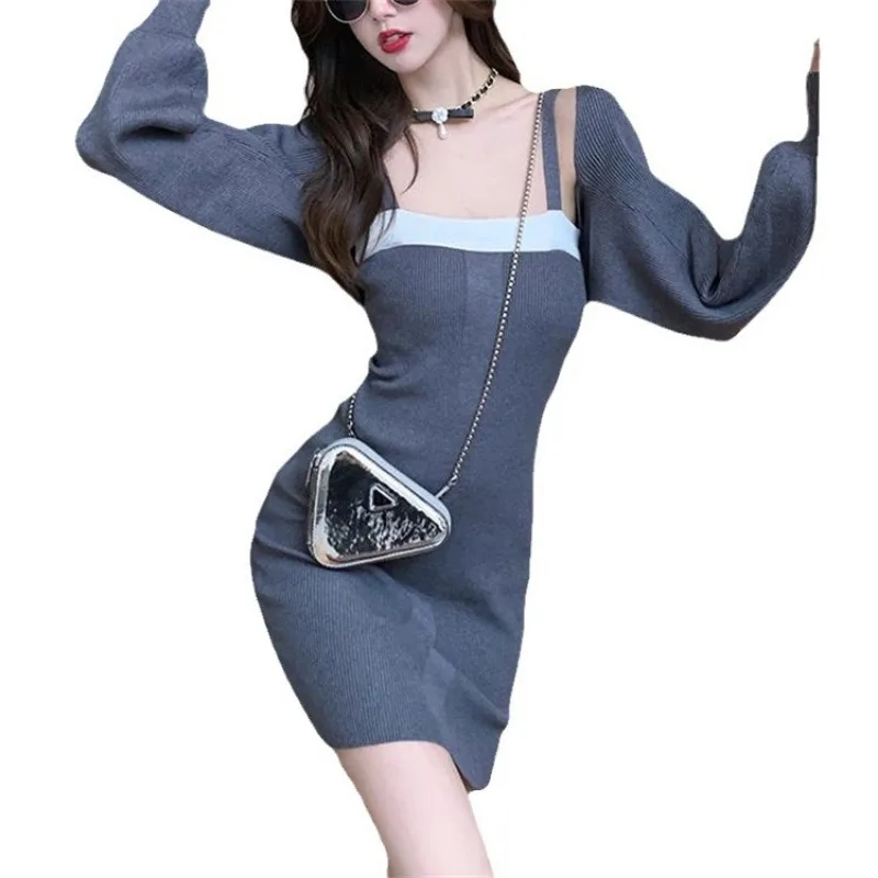 Модный вязаный Топ-шаль в Корейском стиле женская новая весенняя приталенная