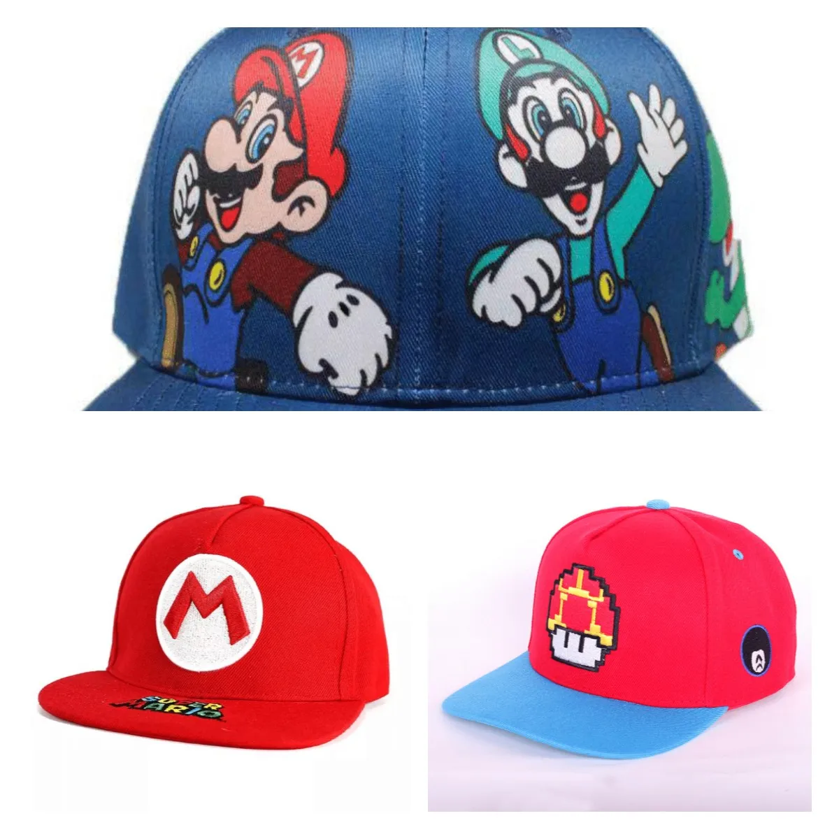 

Anime game Super Luigi brothers Cosplay Hat Adult Children student leisure hip hop hat sunshade umbrella baseball hat