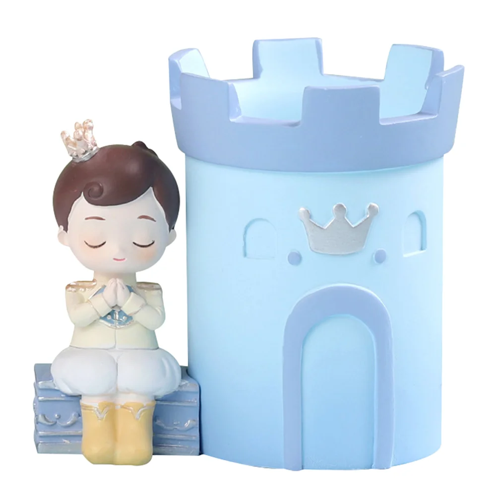 

Office Stationary Ornaments Desktop Pen Container Resin Doll Pen Holder Adorn