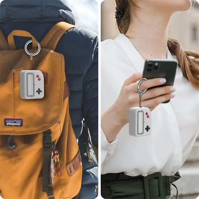 Фото Симпатичный чехол для наушников из жидкого силикона для Apple AirPods Pro 2, 2023, ударопрочный защитный чехол с мультяшным дизайном в виде игровой консоли. №5