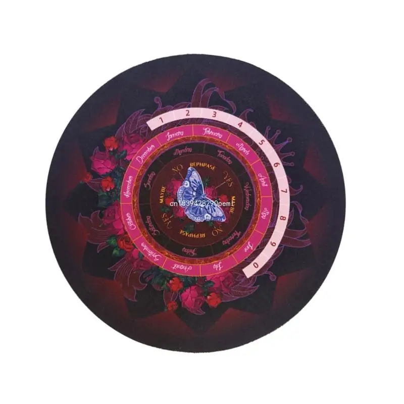 Коврик для гадания с хрустальным маятником комплект ожерелья резиновый