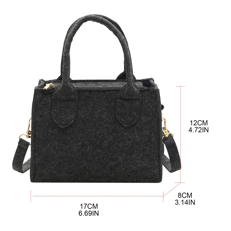 

Women Girl Small Felt Handbag Shoulder Messenger Crossbody Shopping Bags Satchel Tote Purse Drop Shipping