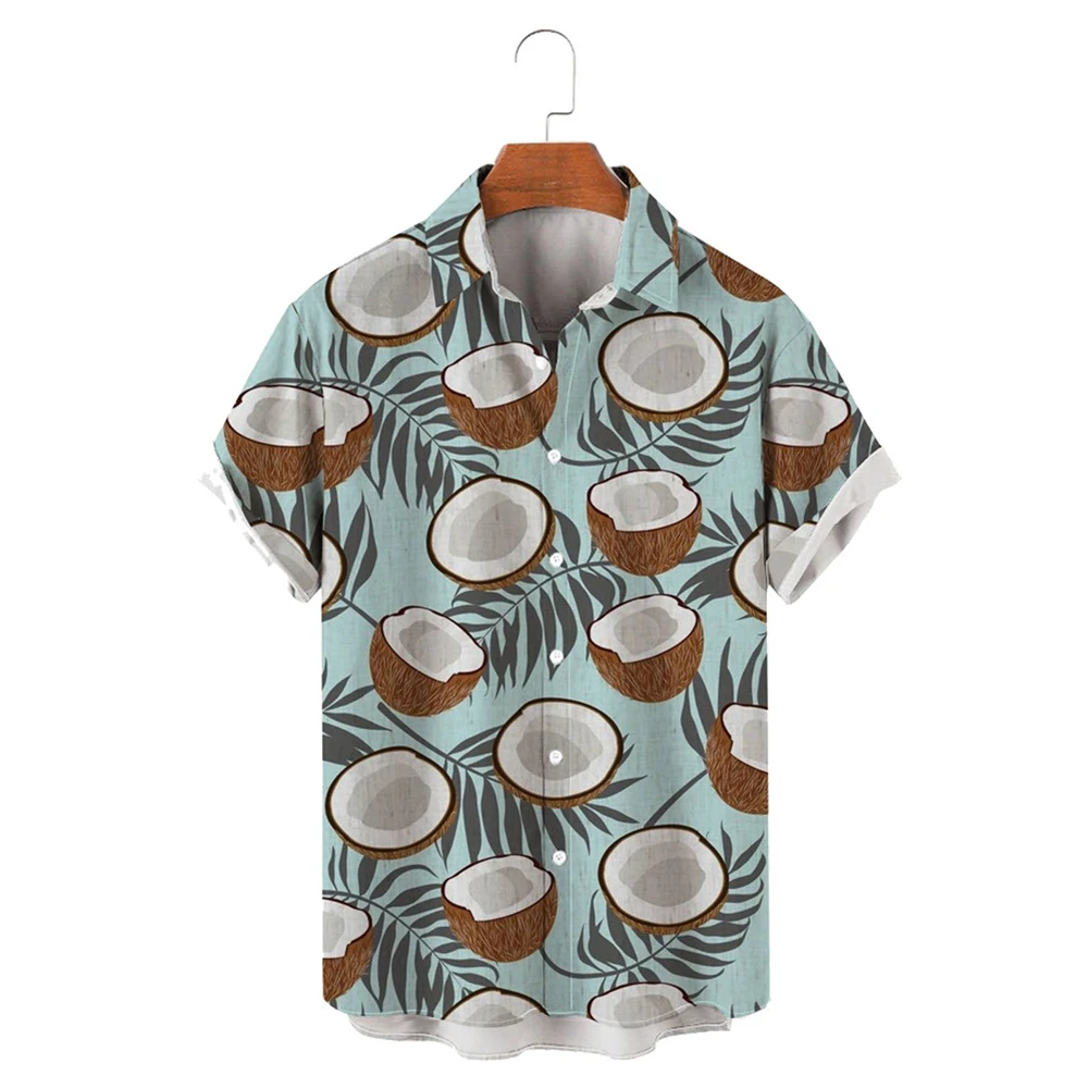 HX Fashion Men's Shirts Hawaii Polynesia Lemon Casual Shirt for Men 3D Graphic Tops Beach Shirt Streetshirts Dropshipping