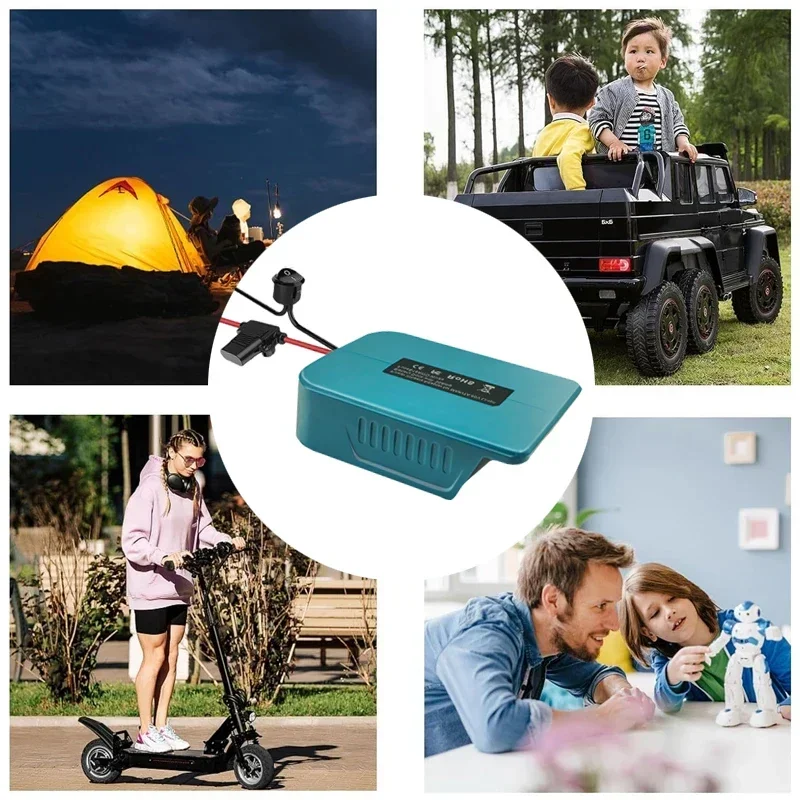Самодельный адаптер для Makita 40 в колесо питания аккумулятора с переключателем