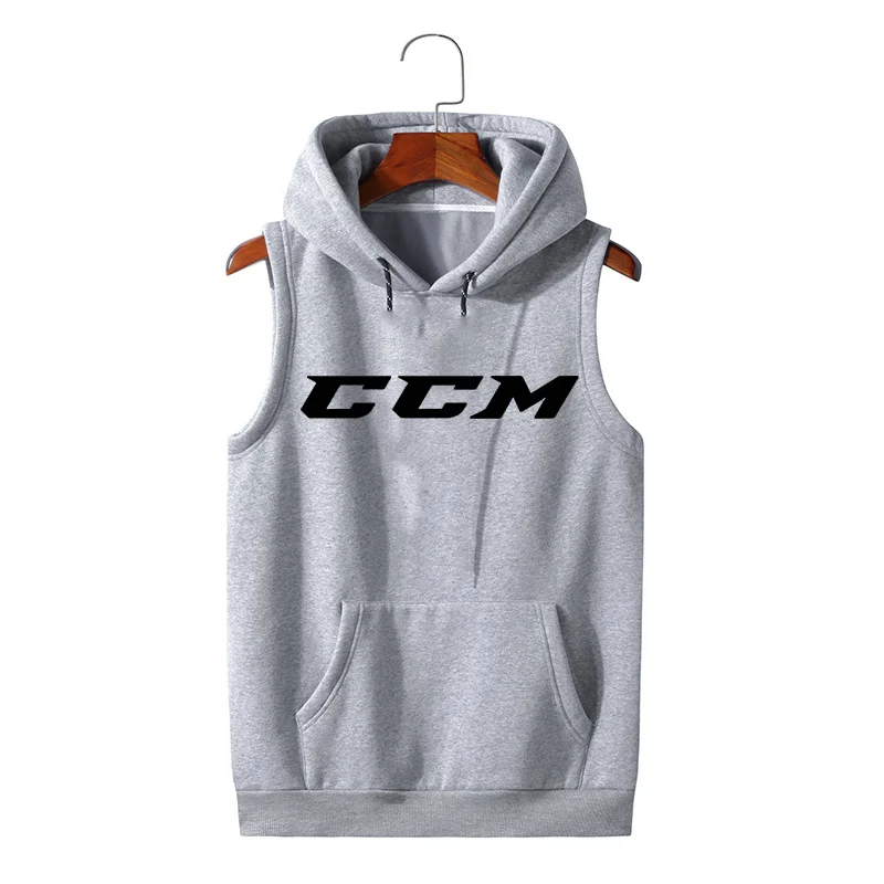 Модный мужской спортивный жилет CCM весенние повседневные однотонные топы без