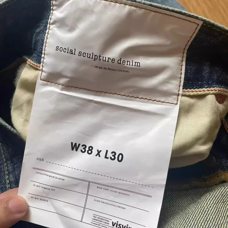 Скульптура VISVIM WMV kofu социальная скульптура 19AW 01S D17 уничтожение коровы штаны