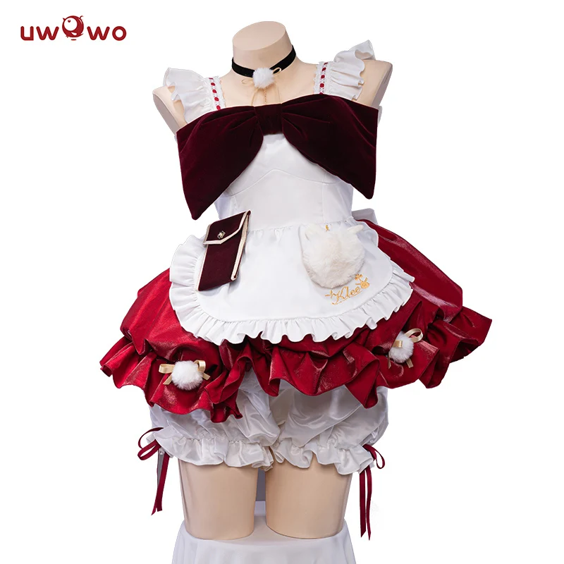 In Stock UWOWO Klee Cosplay Maid Costume Maid Dress Game Genshin Impact Fanart Klee Costume Exclusive Cosplay Costume Klee