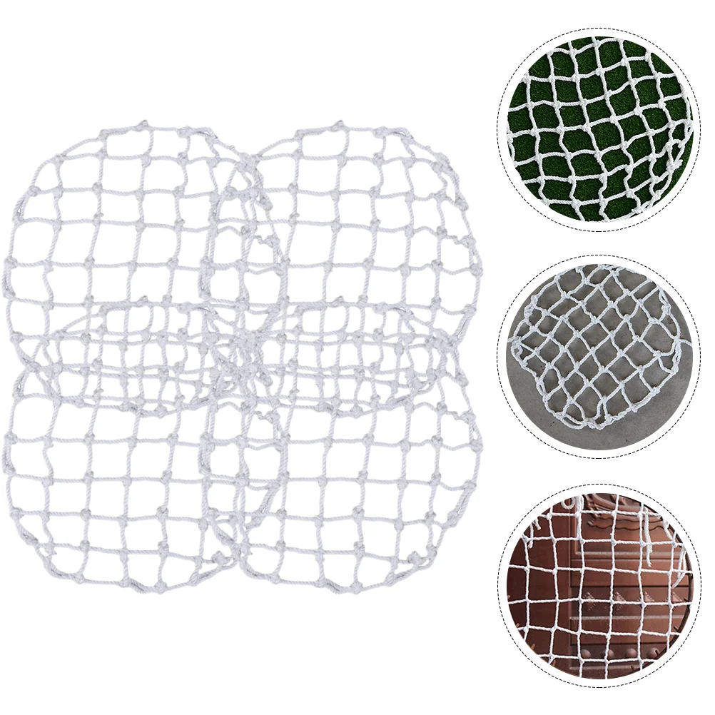 

Manhole Cover Anti-drop Net Round Shape Safety Well Galvanized Hooks Sturdy Protective