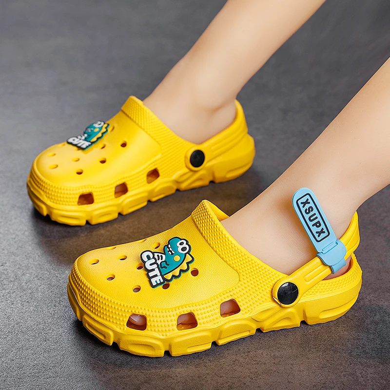 Children Clogs Cartoon Dinosaur Boys Girls Sandals Summer EVA Shoes Soft Cute Beach Water Slippers for Boy Free Shipping
