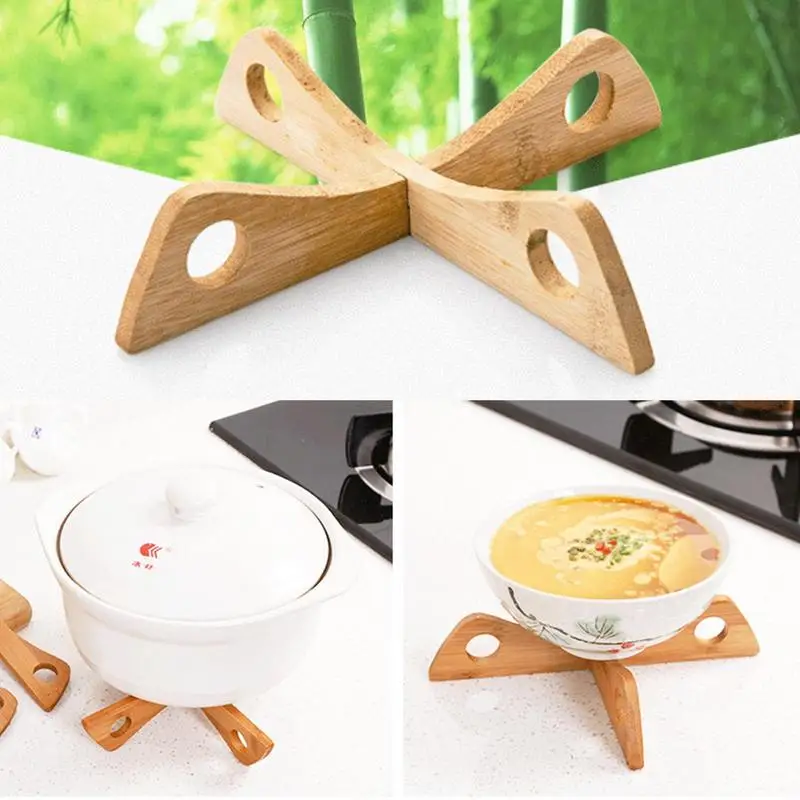 

Pot Coasters Heat Insulation Hot Pot Mat Dish Bowl Pot Mat Wood Material For Home Cross Trivets Bamboo Coasters For Hot Pots