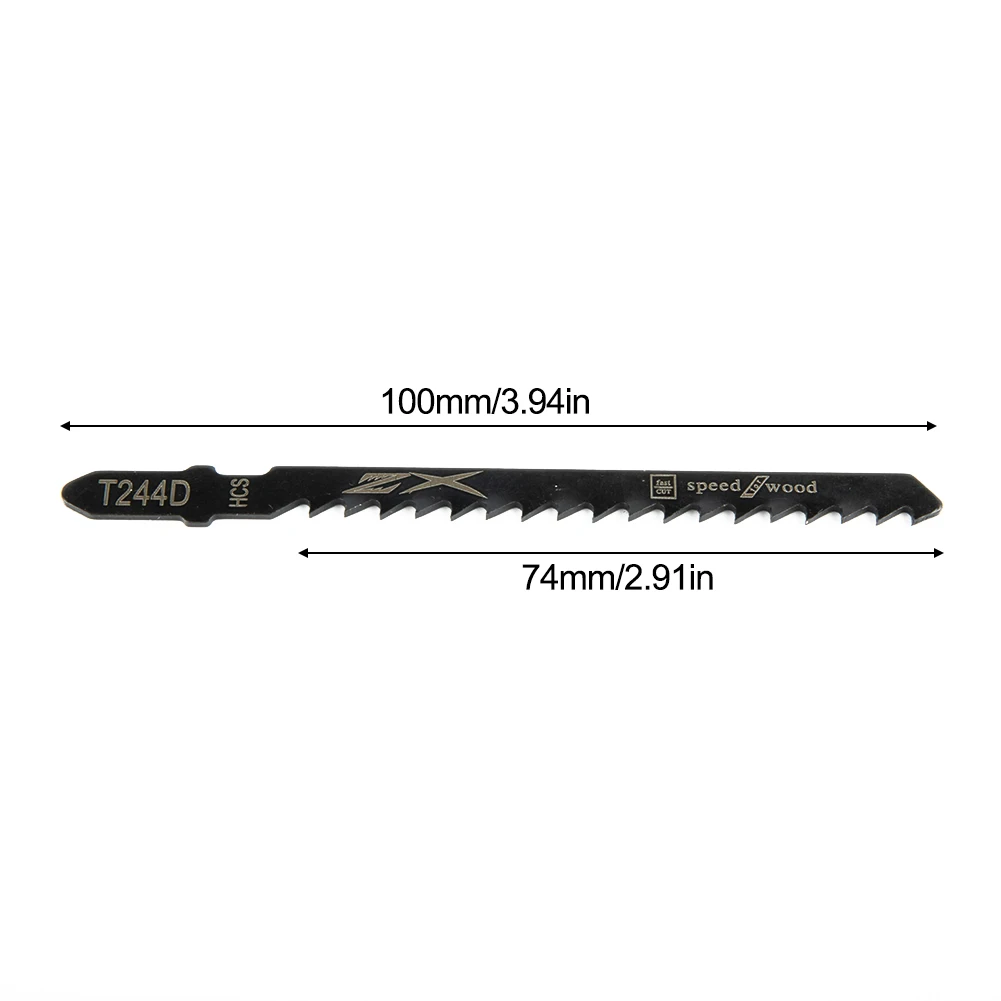 

10Pcs HCS Jig Saw Blades Electric Set Metal Wood Assorted Blade T244D For Wood Board Plastic Cutting Power Tool Saw Blade