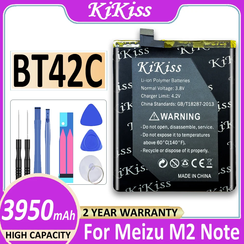 

Аккумулятор для Meizu 3950 мАч BT42C для Meizu Meizy M2 Note M2Note, новейший продукт, аккумулятор высокого качества + Бесплатные инструменты