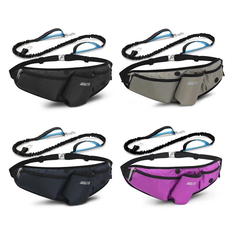 

Hands Free Dog Lead, Shock Absorbing Reflective Adjustable Waist Belt and Pouch