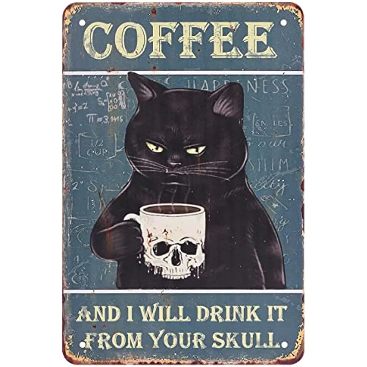 

Настенная фотография в виде черной кошки-8x12 дюймов, металлические настенные художественные плакаты в стиле ретро, Декоративные плакаты для дома, комнаты, ванной, спальни, кухни, бара