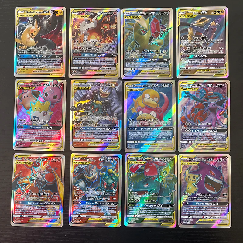 Карты Pokemon 300 V MAX GX Лидер продаж детская битва английская версия игровая бирка