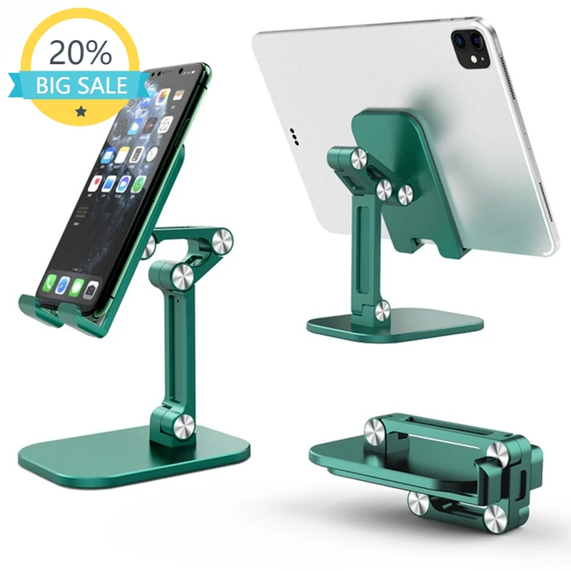 three sections foldable desk mobile phone holder for iphone ipad tablet flexible table desktop adjustable cell smartphone stand free global shipping