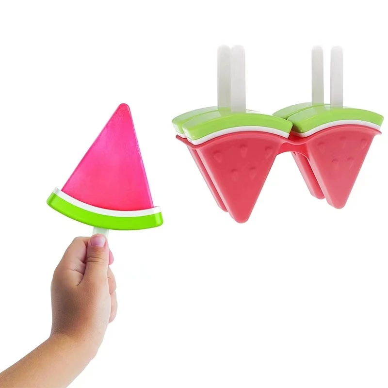 

Ice Cream Mold With Cover Watermelon Shape Mold DIY Homemade Ice Popsicle Mould Frozen Juice Milk Kitchen Ice Cream Make Tools