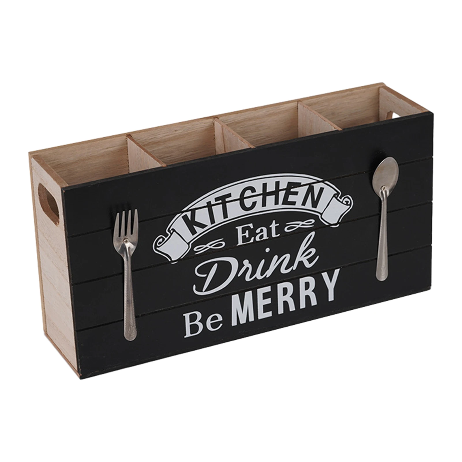 

Chopsticks Gift Large Capacity 4 Compartments Cutlery Holder Forks Spoons With Handle Space Saving Convenient Multifunctional