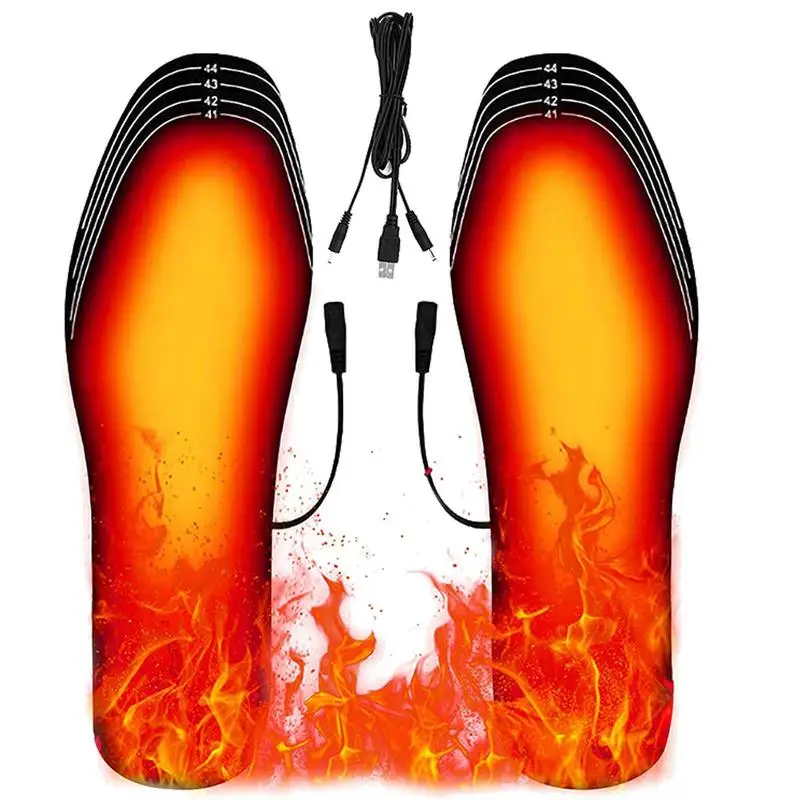 

USB Heated Shoe Insoles Feet Warm Electrically Heating Insoles Washable Warm Thermal Insoles Unisex