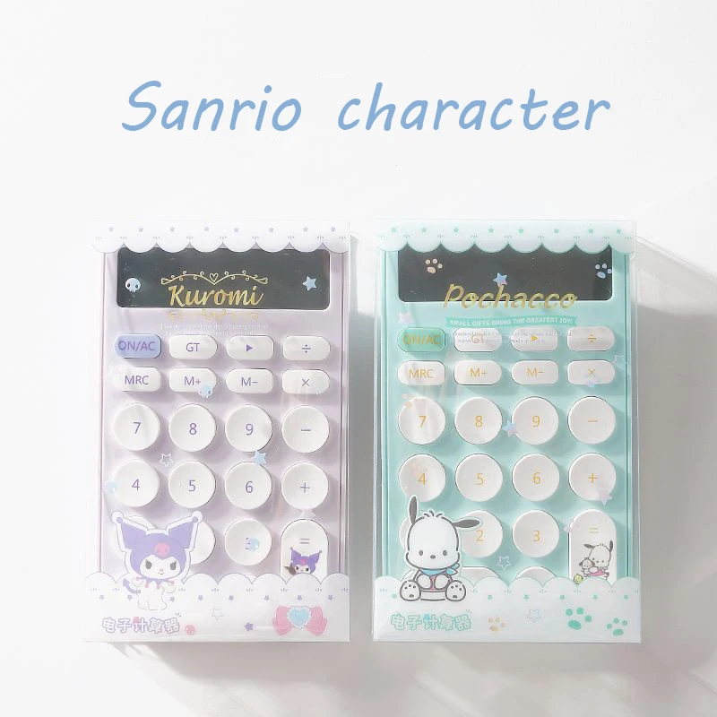 

Sanrio Kawaii Anime Kuromi Cute Cartoon Character Girly Heart Pochacco Portable Miniso Office Study Calculator Toys for Girls