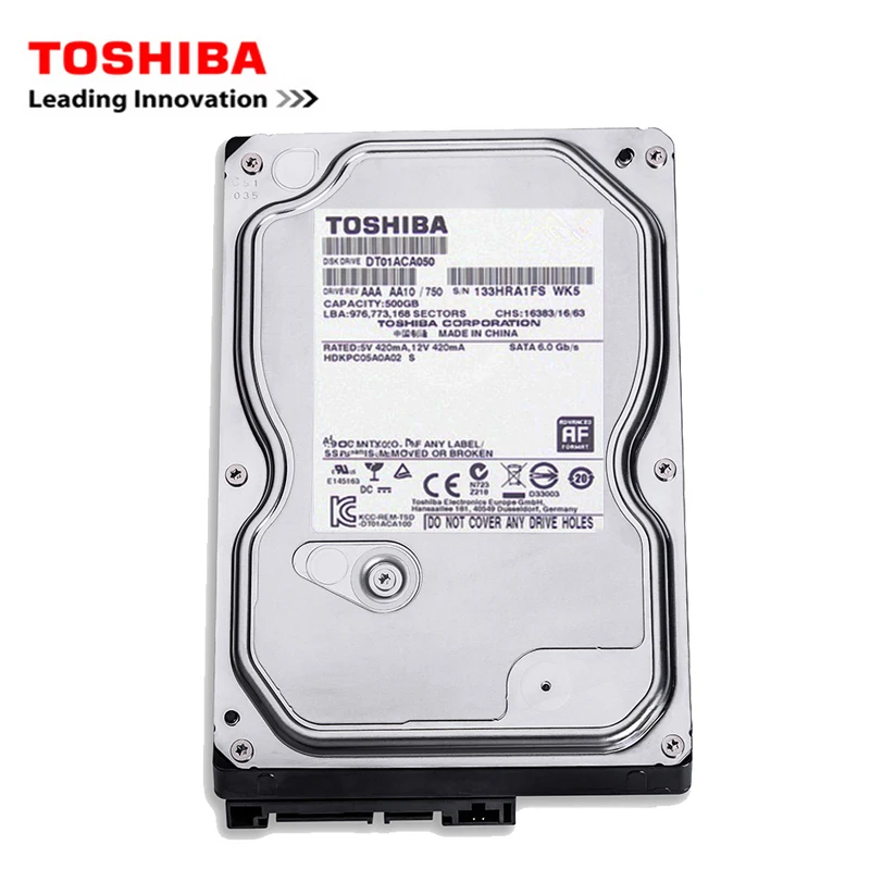 LS Toshiba 500GB Desktop Computer 3.5" Internal Mechanical Hard Disk SATA3 3-6Gb / S HDD 32MB Cache 7200RPM Buffer images - 6