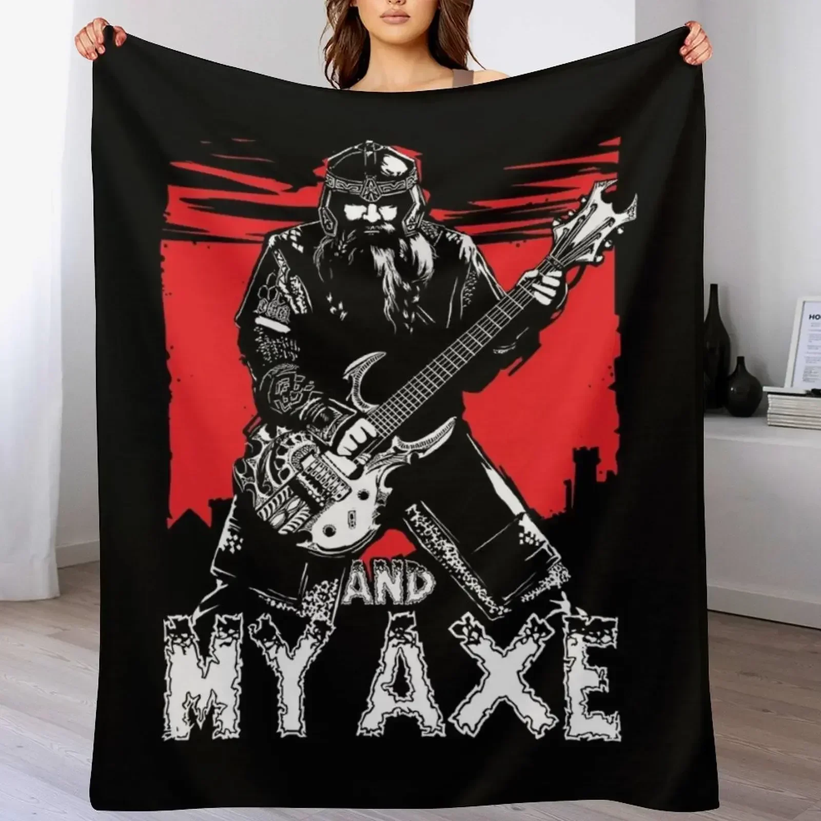 Одеяло Gimli and My Axe из тяжелого металла теплое большое тонкое одеяло на заказ