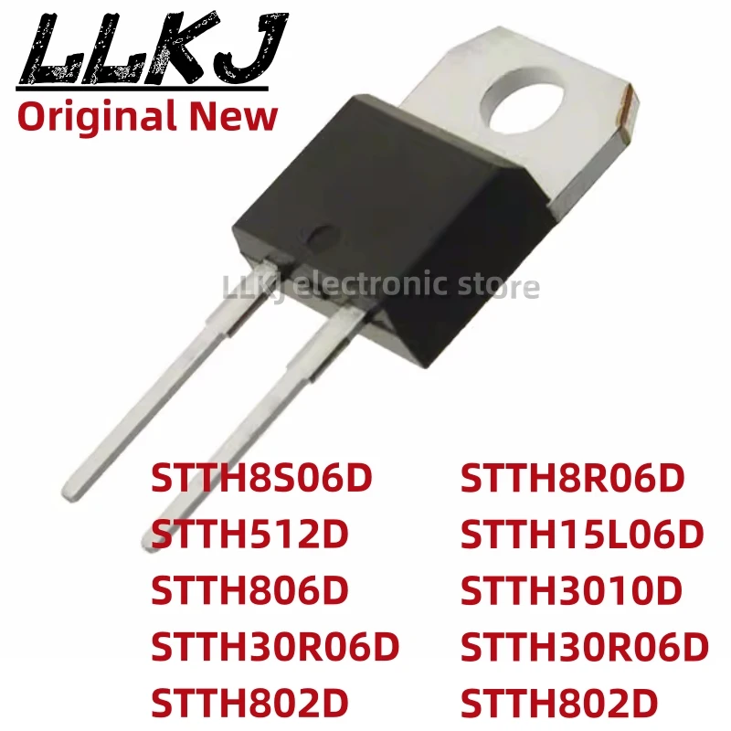 1 шт. STTH8S06D STTH512D STTH806D STTH30R06D STTH802D STTH1502 STTH1212D STTH8R06D STTH15L06D STTH3010D TO220-2 MOS FET TO-220-2