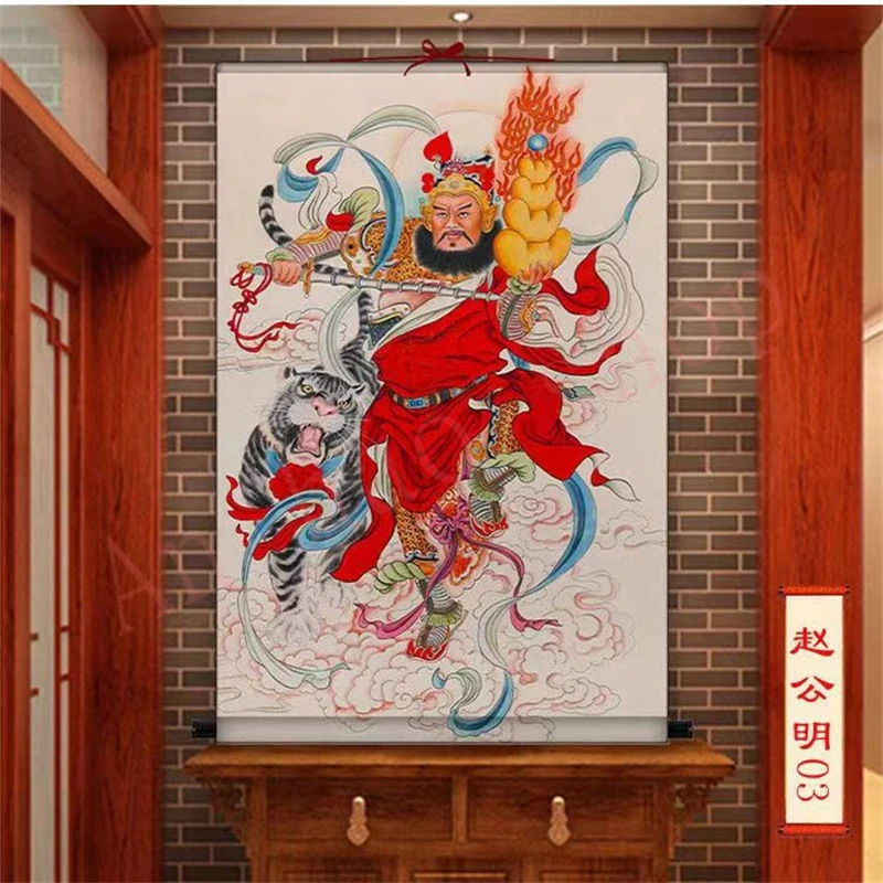 

Zhao Gongming's portrait hanging painting, exquisite home crafts decoration, auspicious hanging painting