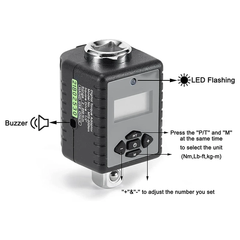 Digital Torque Wrench Gauge Electronic Tool Set