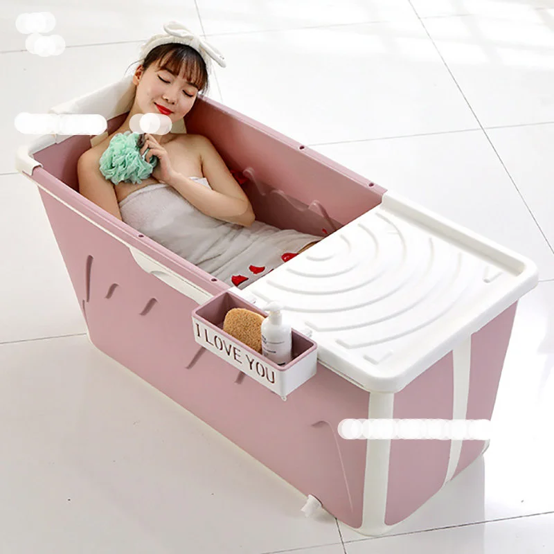 

New Plastic Portable Bathtubs Adult Folding Bathtub bathroom Thickened hot tub Simple Small Apartment Bathtub Whole Body Bathtub