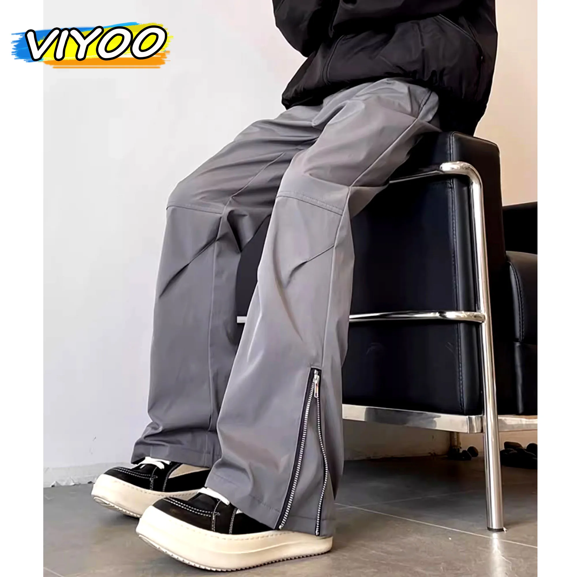 Мужские мешковатые брюки-карго Waterptoof Y2K повседневные парашютные тренировочные