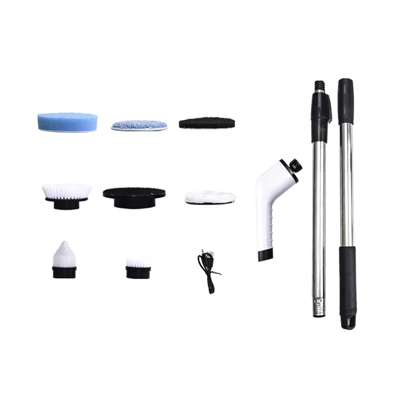

7 In 1 Electric Cleaning Brush Rechargeable Scrubber Adjustable Cleaning Brush Bathroom Kitchen Cleaning Tool