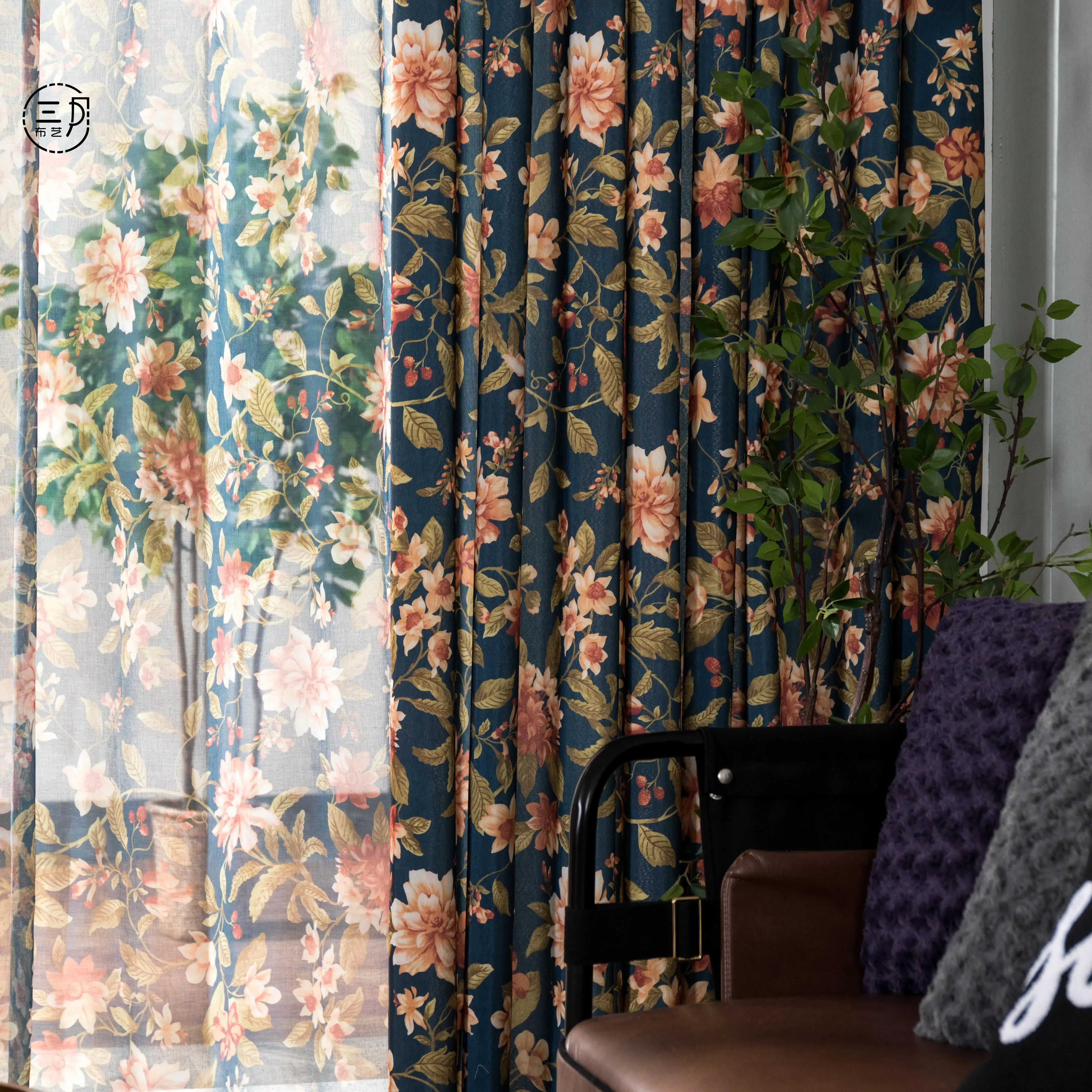 Хлопковая занавеска в американском пасторальном стиле