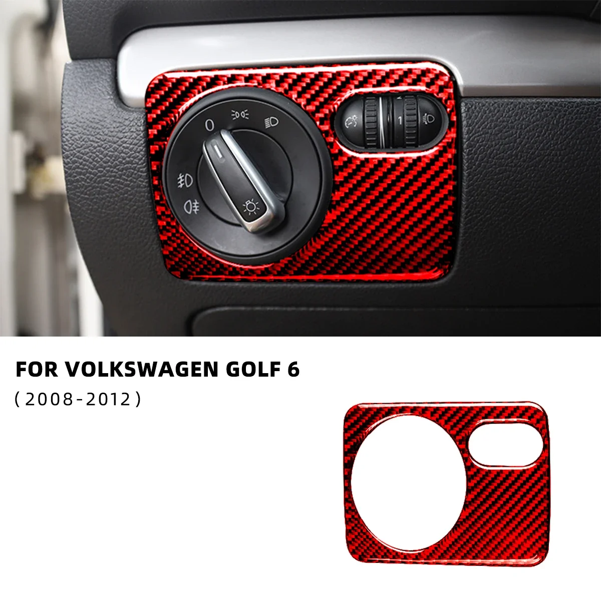 Для Volkswagen Golf 6 Gti R MK6 2008-2012 внутренняя панель автомобильной фары из углеродного