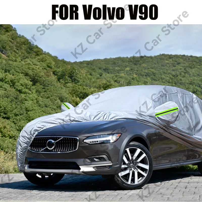 

Полный автомобильный чехол, уличный солнцезащитный козырек, защита от УФ-лучей, снега и дождя, автомобильный чехол, пылезащитный для Volvo V90