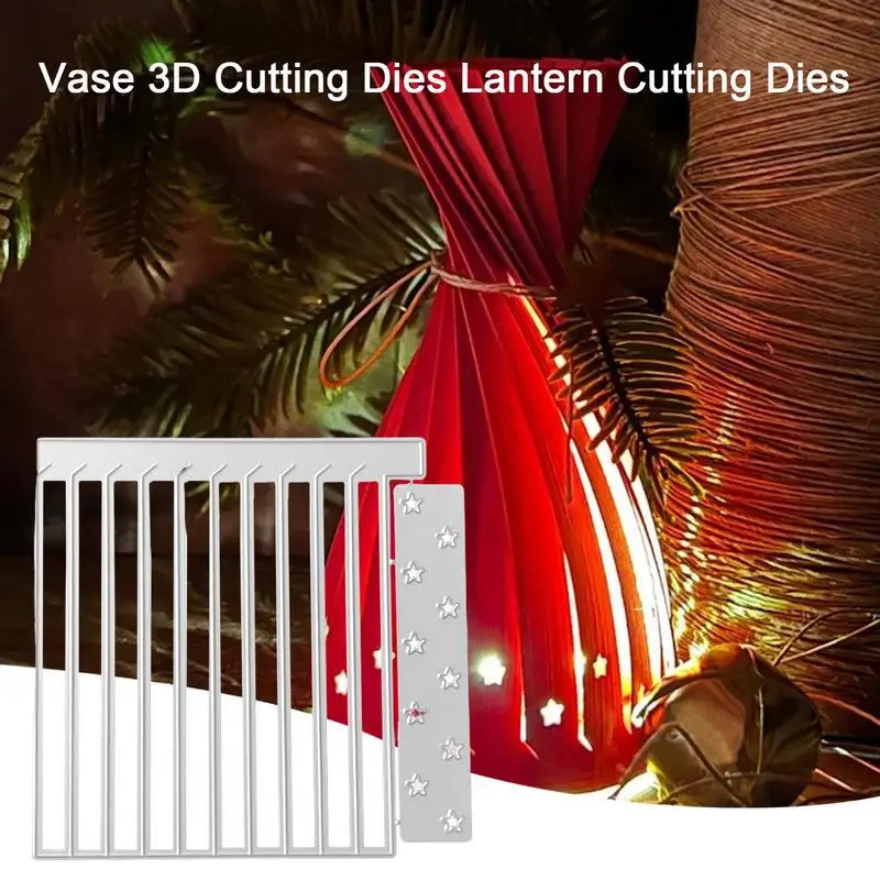 

3D Vase Cutting Dies Photo Paper Lantern Craft Cutting Carbon Steel Crafting Cut DIY Embossing Stencil DIY Scrapbooking Tools