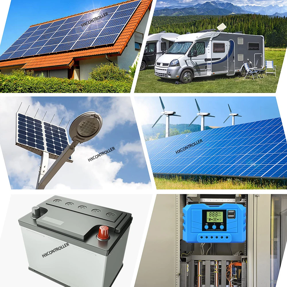 10A 20A 30A PWM Контроллер заряда солнечной батареи Авто 12 В 24 Регулятор панели