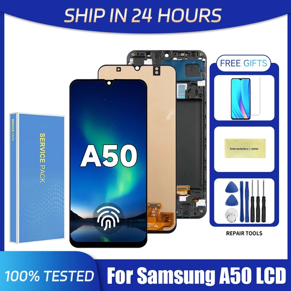 A50 6 4-дюймовый Жк-дисплей Для Samsung A505f/a505g/a505w/a505x/a505n С Заменой Дигитайзера